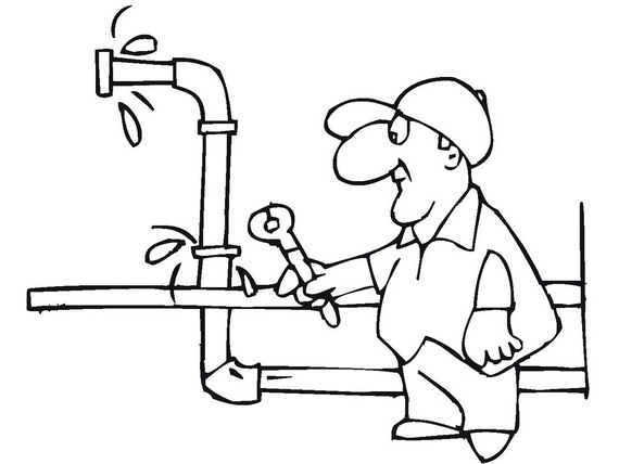 Online coloring book: Coloring book plumber labor day